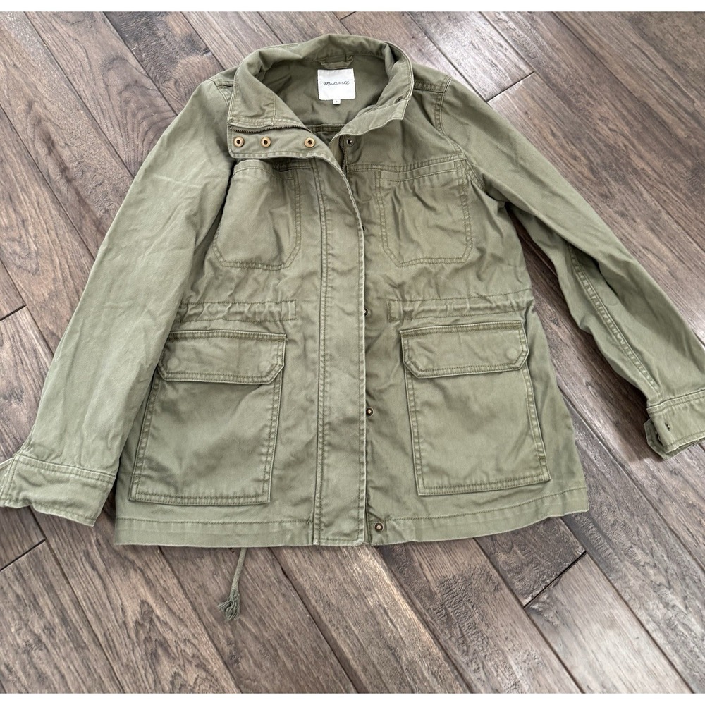 Madewell Passage Surplus Military Style Green Cotton Jacket Womens Sz M